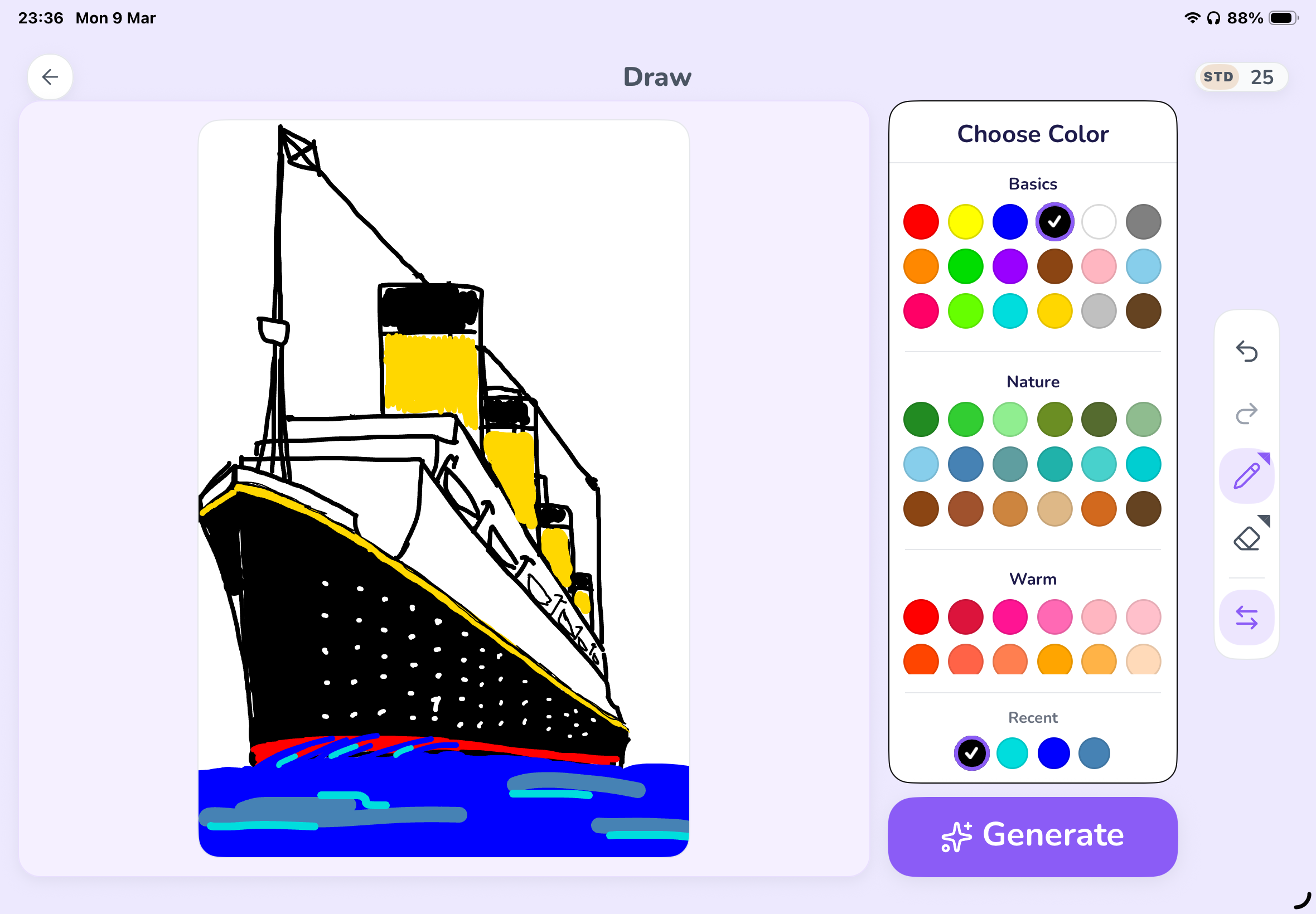 Left-handed layout on iPad — light mode