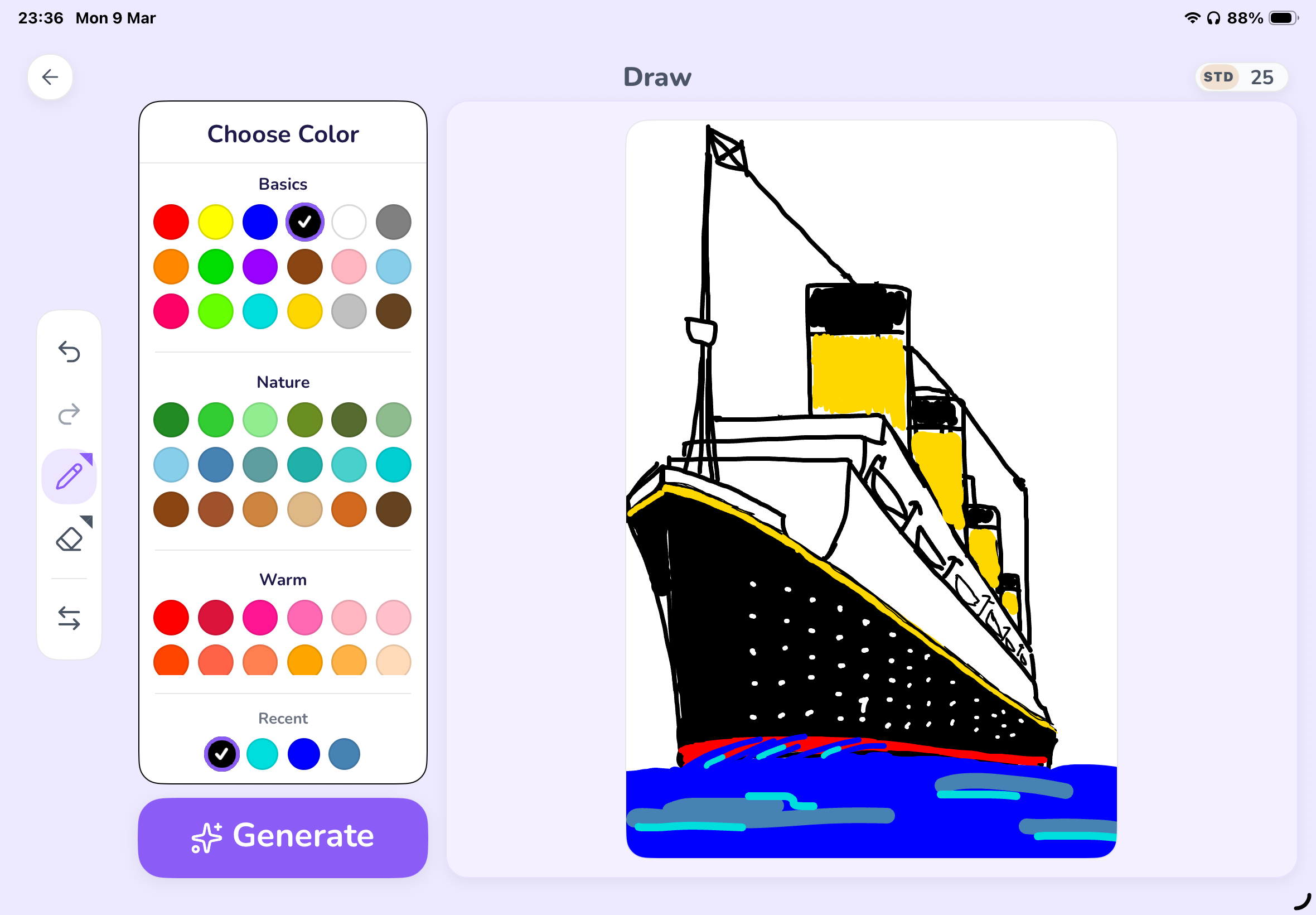 Right-handed layout on iPad — light mode